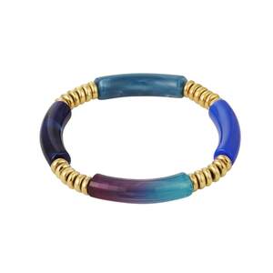Tube bracelet with golden details